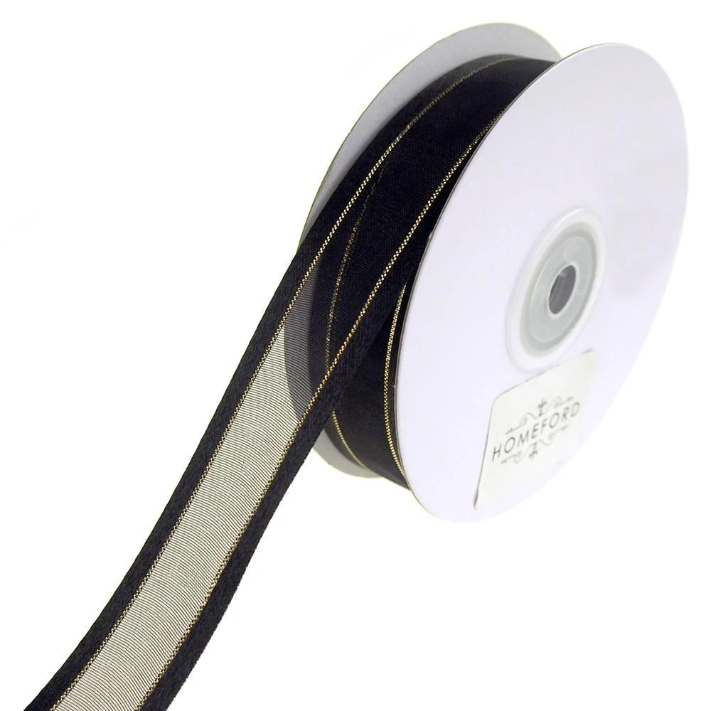 Gold-Lined Satin Edge Organza Ribbon, 25-yard - Image 57