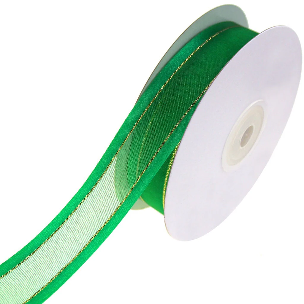 Gold-Lined Satin Edge Organza Ribbon, 25-yard - Image 61