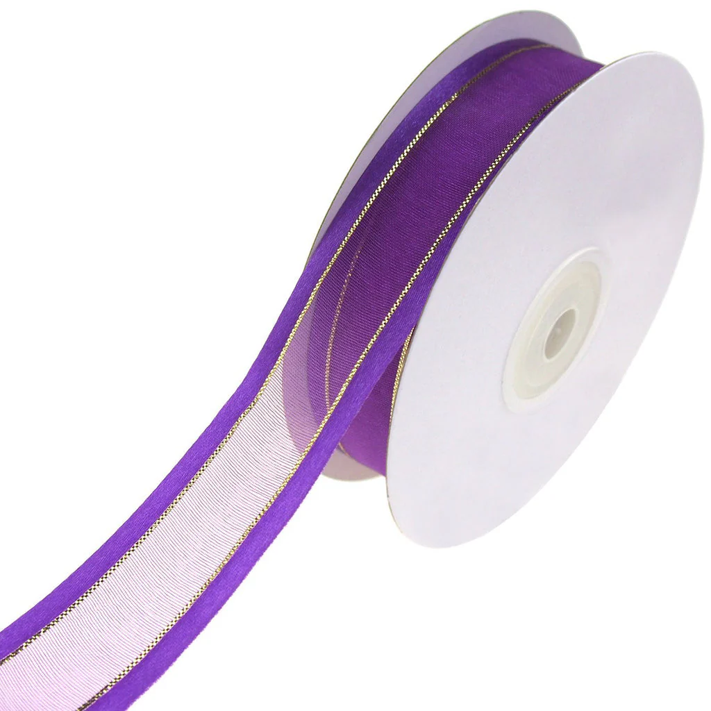 Gold-Lined Satin Edge Organza Ribbon, 25-yard - Image 68