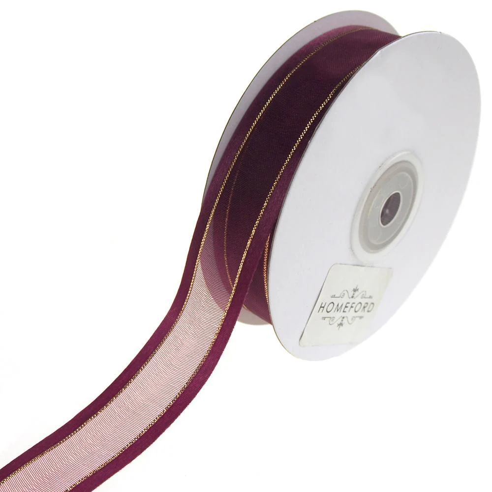 Gold-Lined Satin Edge Organza Ribbon, 25-yard - Image 73