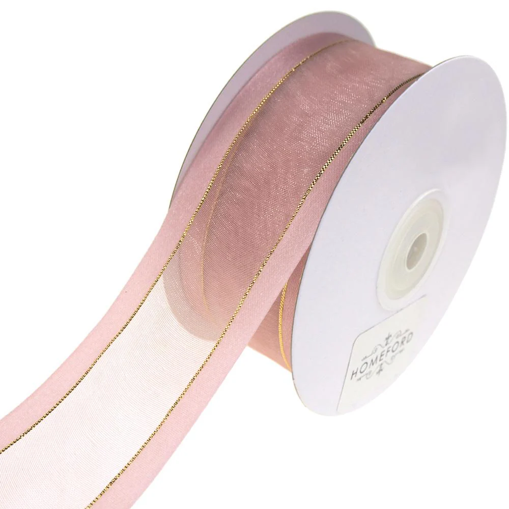 Gold-Lined Satin Edge Organza Ribbon, 25-yard - Image 78