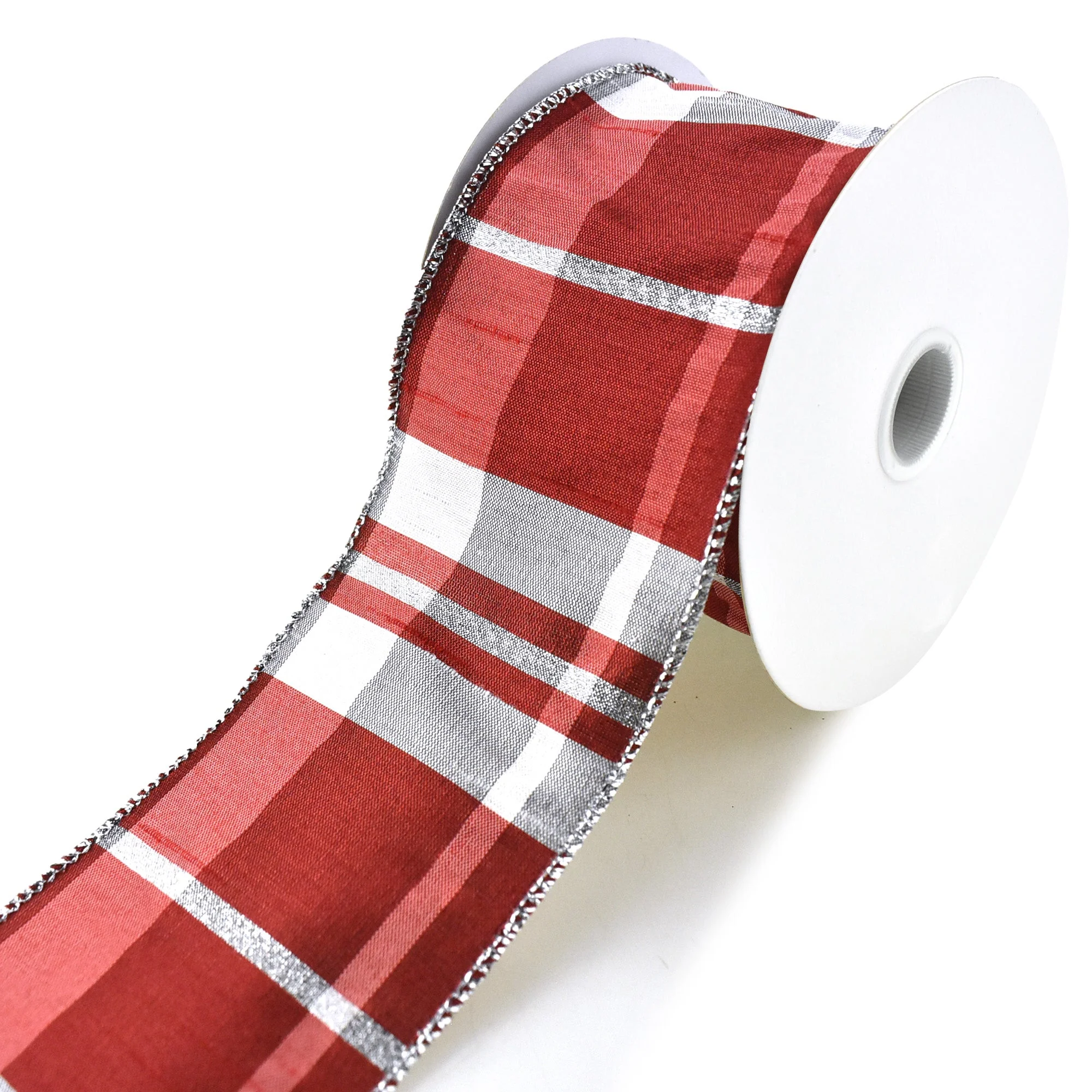 Grand Plaid Dupione Sparkle Wired Ribbon, 2-1/2-Inch, 10-Yard - Image 2