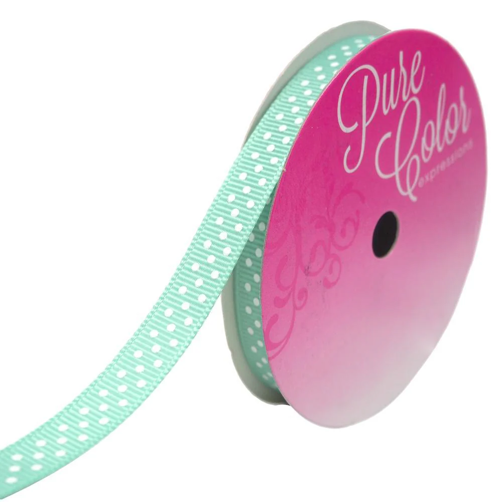 Grosgrain Swiss Dot Ribbon, 3/8-Inch, 5-Yard - Image 3