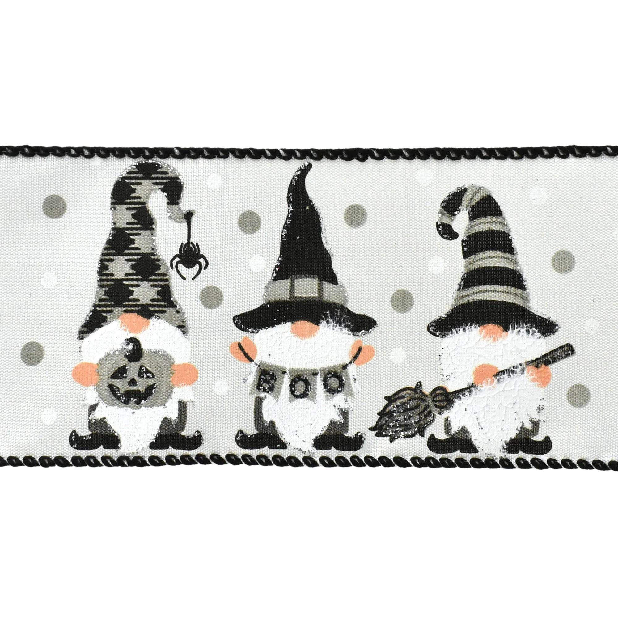 Halloween Gnomes Satin Wired Ribbon, 2-1/2-Inch, 10-Yard - Image 2