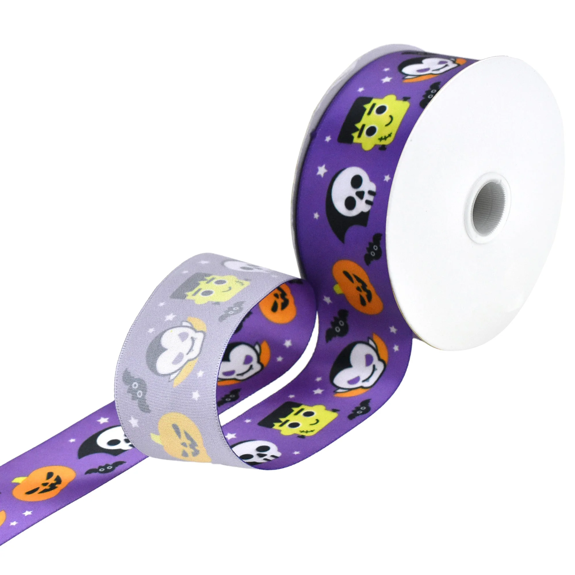 Halloween Vampires and Monsters Satin Ribbon, 1-1/2-Inch, 10-Yard - Purple - Image 3