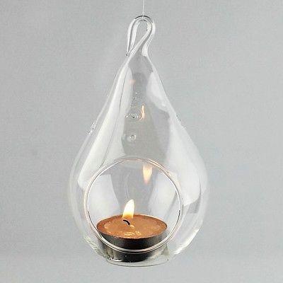 Clear Glass Terrarium Air Plant Candle Holder, With Loop - Image 2