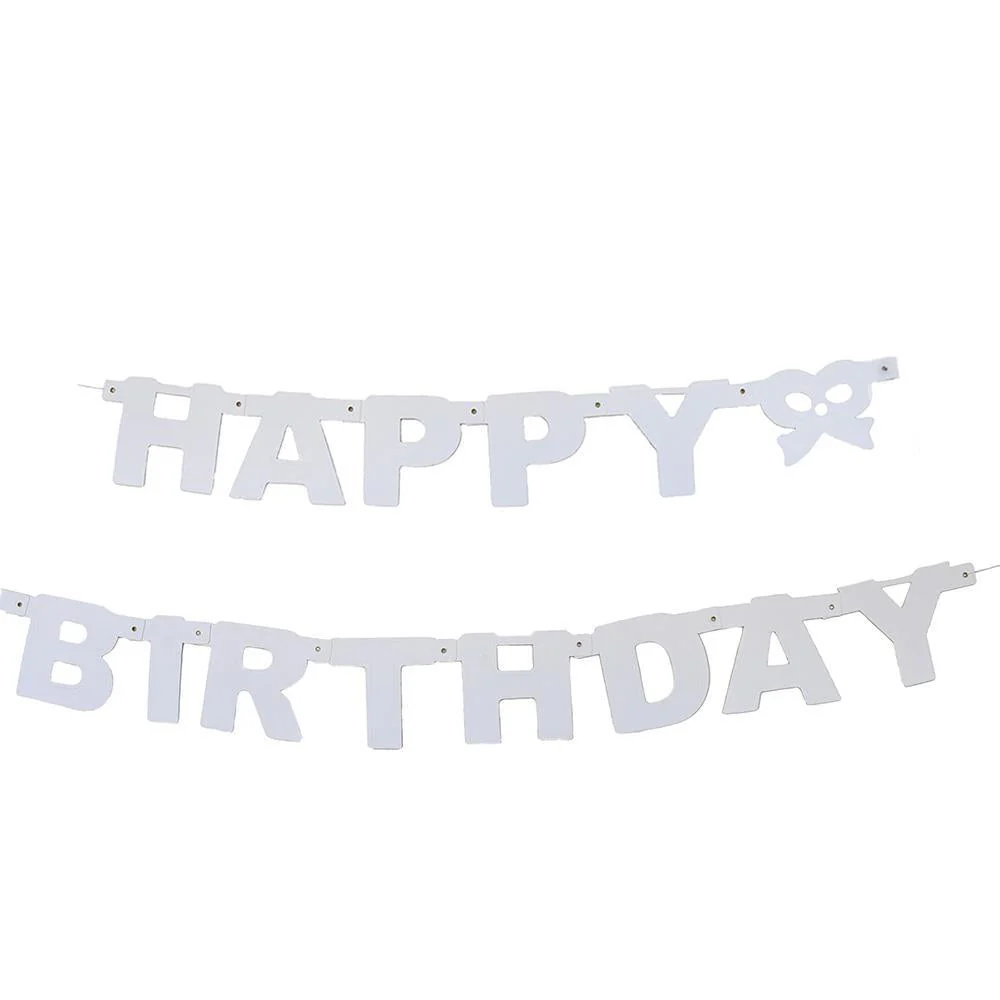 Happy Birthday Letter and Bow Banner, 4-1/4-Inch, 5-Feet - Image 3