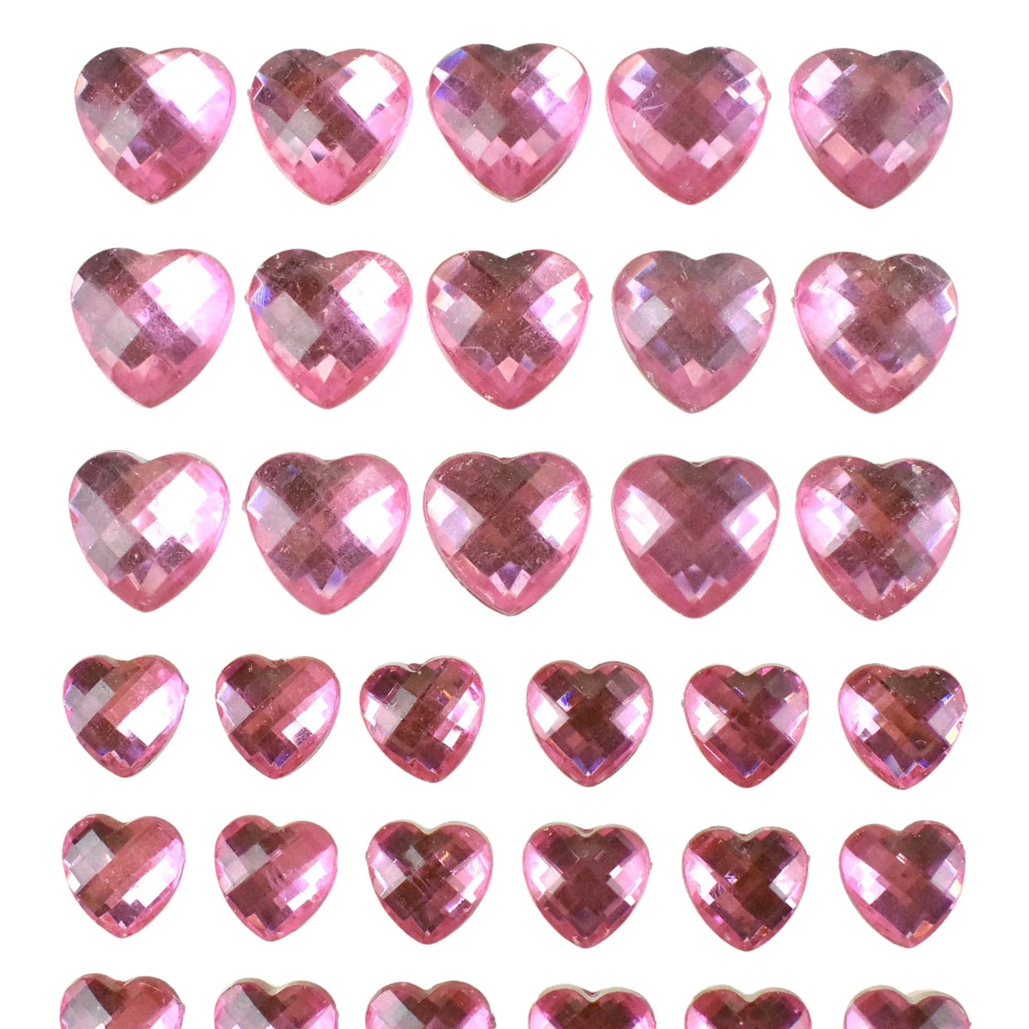 Heart Shaped Rhinestone Stickers, Assorted Sizes, 54-Count - Image 3