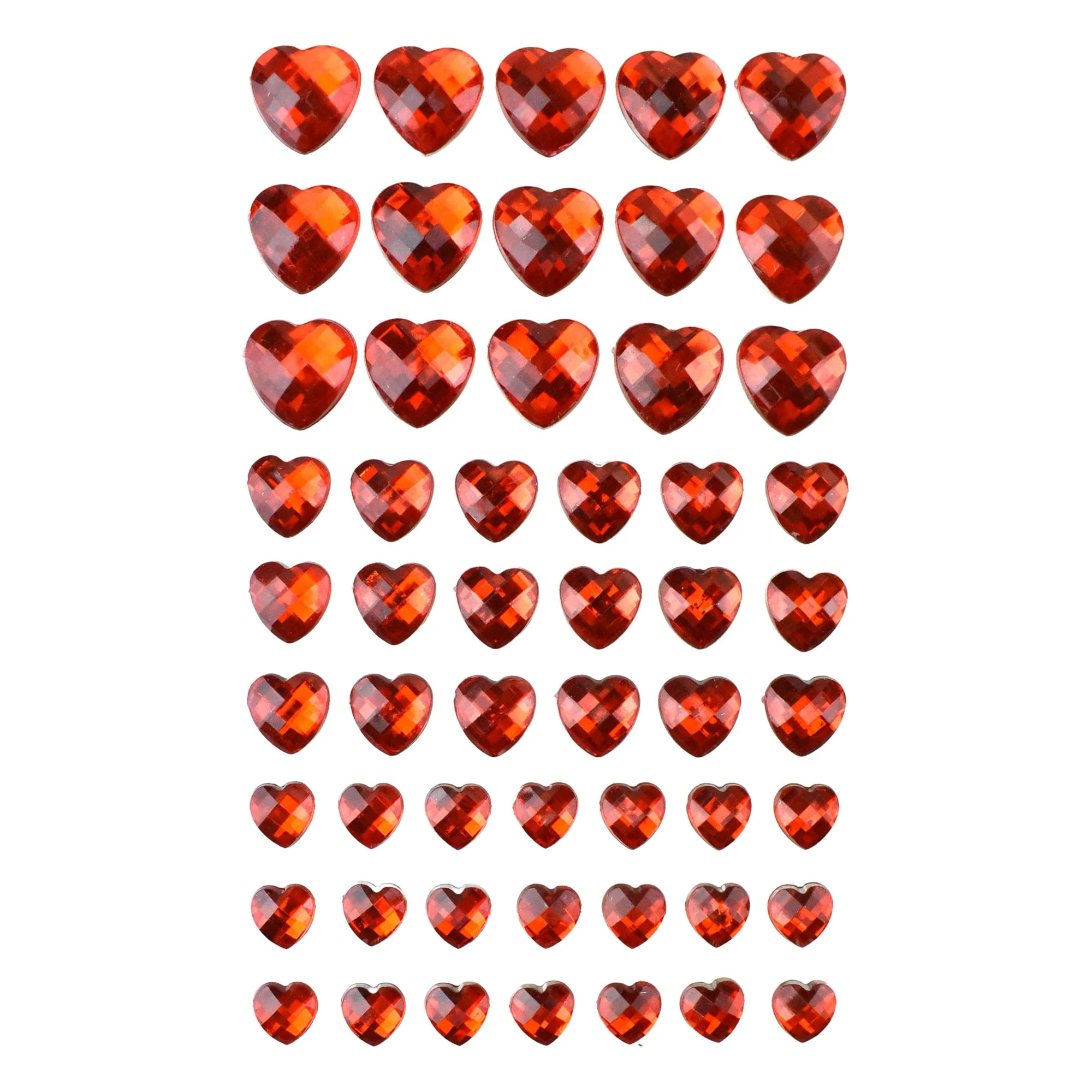 Heart Shaped Rhinestone Stickers, Assorted Sizes, 54-Count - Image 4