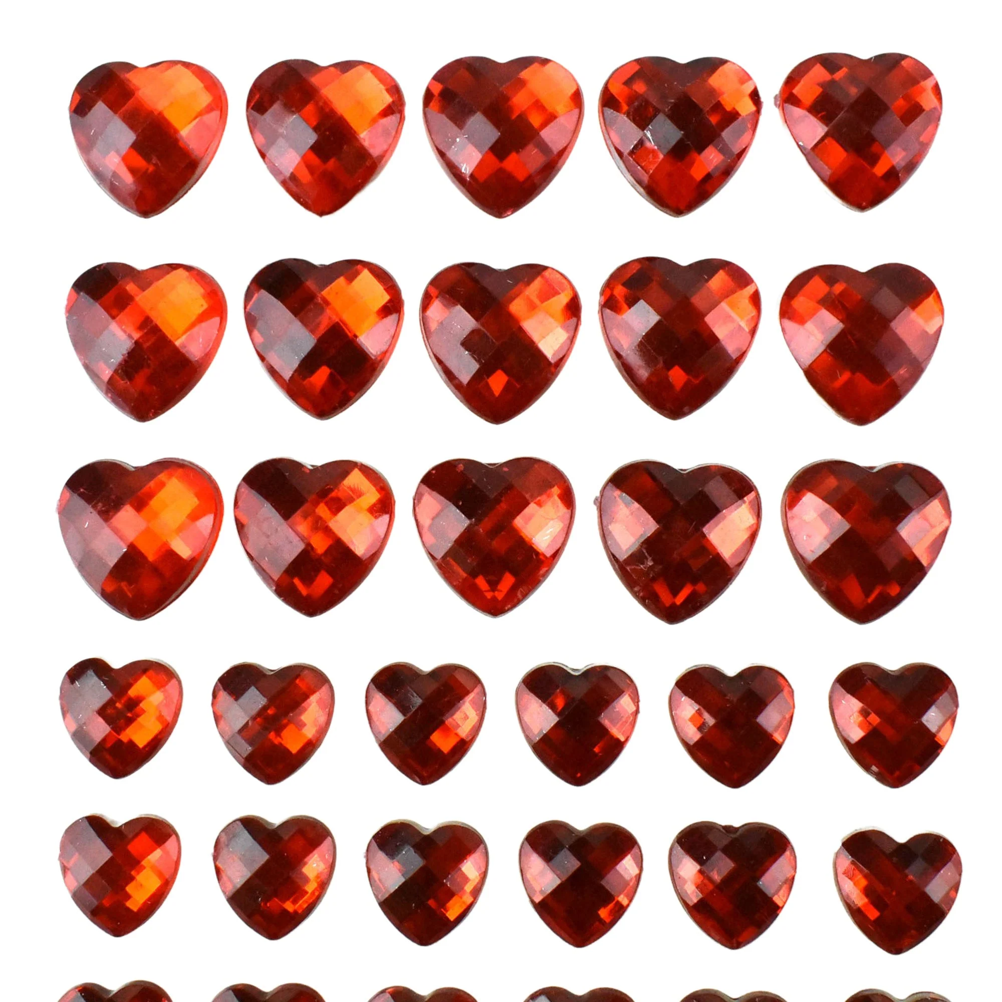 Heart Shaped Rhinestone Stickers, Assorted Sizes, 54-Count - Image 5