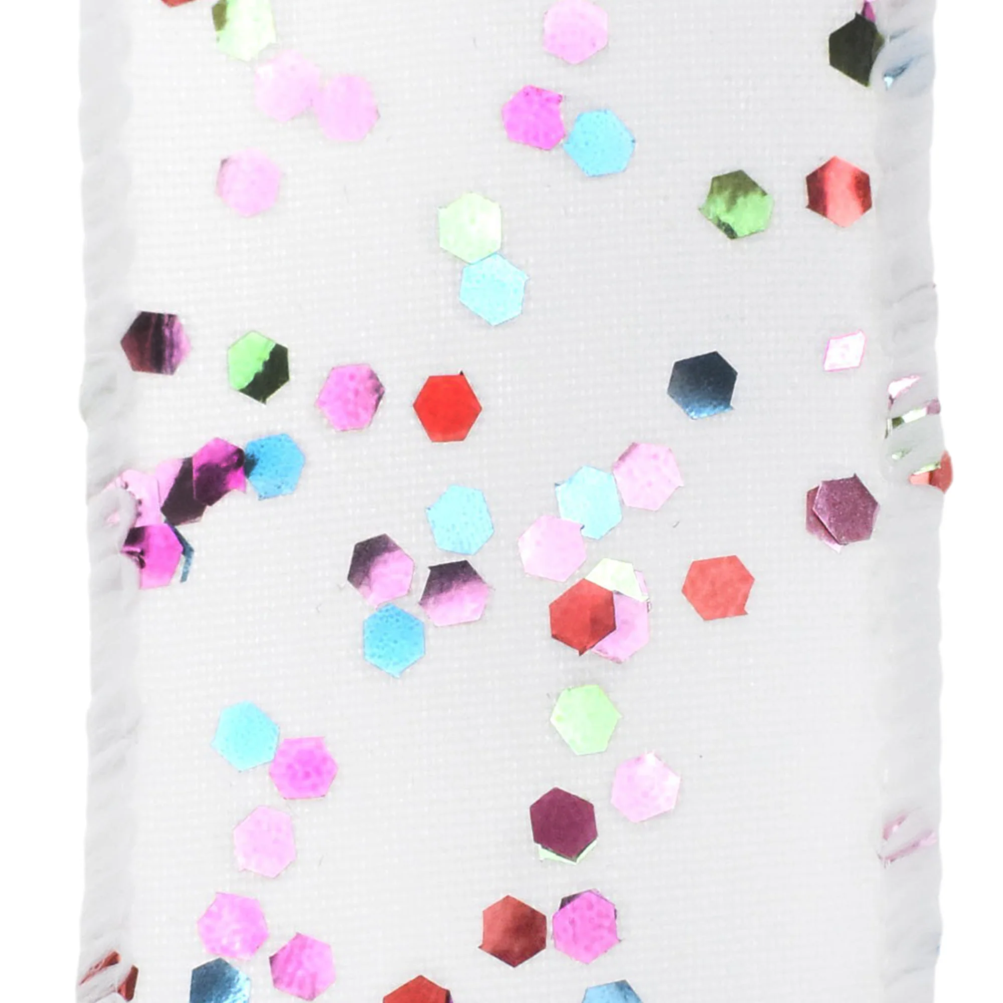 Hexagon Glitter Confetti Satin Wired Ribbon, 1-1/2-inch, 10-yard - Image 3