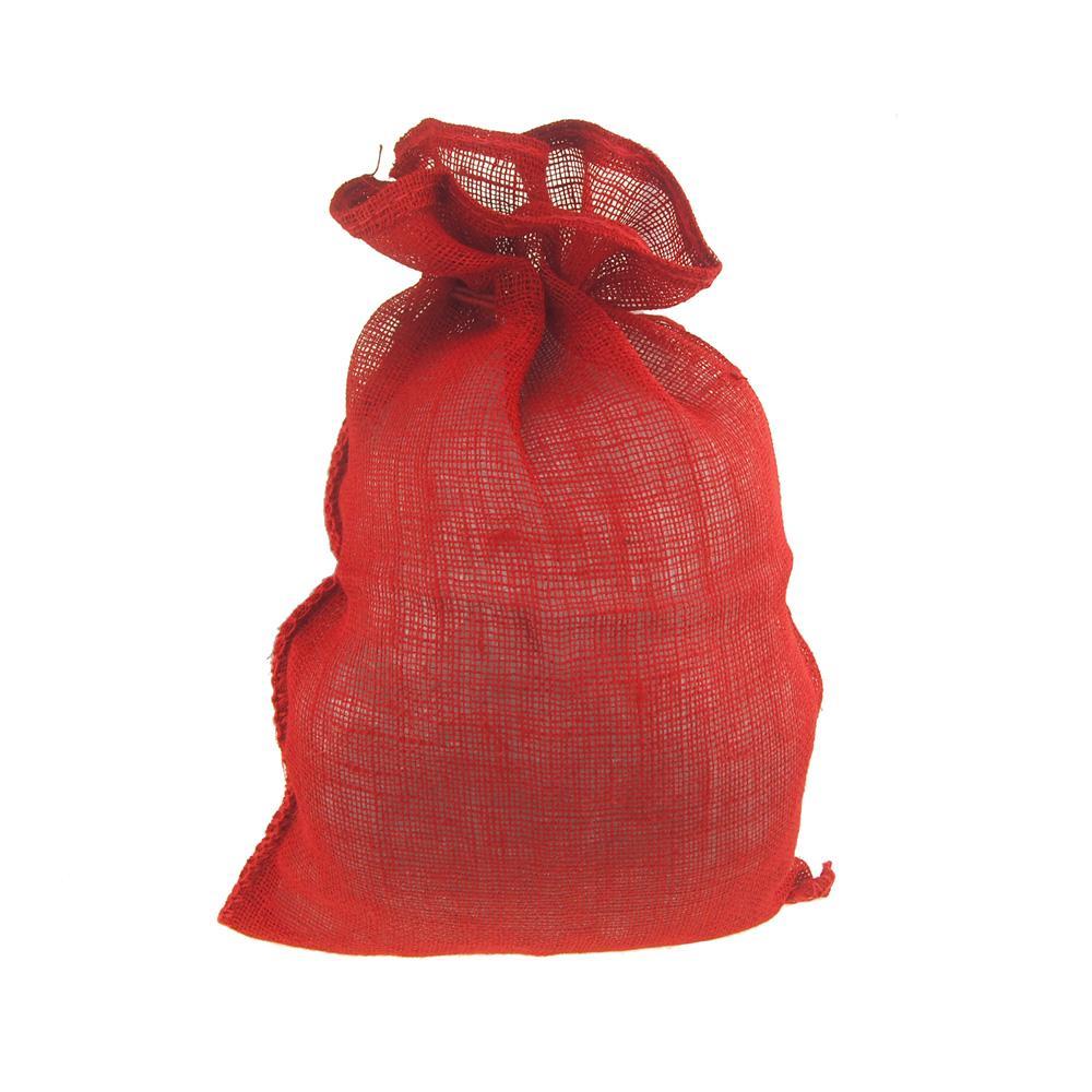High Quality Natural Burlap Drawstring Santa Sack - Image 4