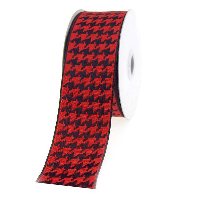 Houndstooth Grosgrain Wired Ribbon, 1-1/2-Inch, 10-Yard - Image 3