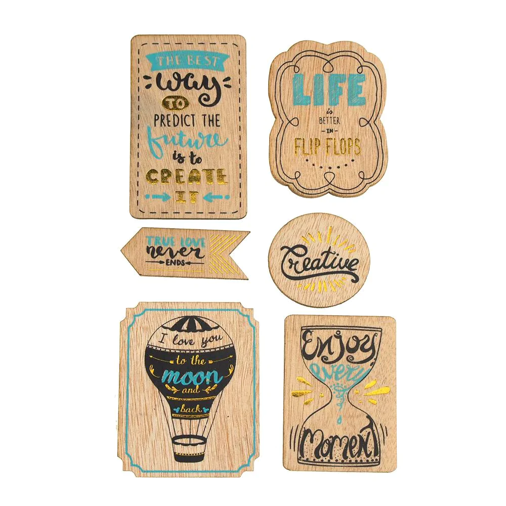 Inspirational 3D Wood Stickers, 6-Count - Image 4