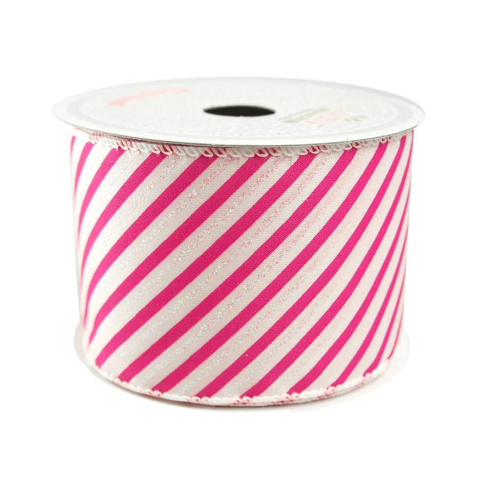 Iridescent Candy Striped Ribbon, 2 1/2-Inch, 10 Yards - Image 4