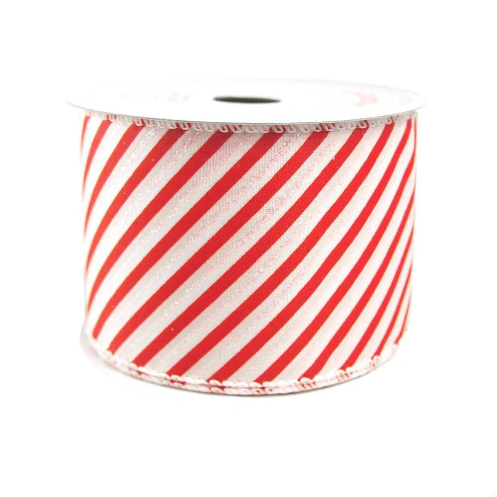 Iridescent Candy Striped Ribbon, 2 1/2-Inch, 10 Yards - Image 5