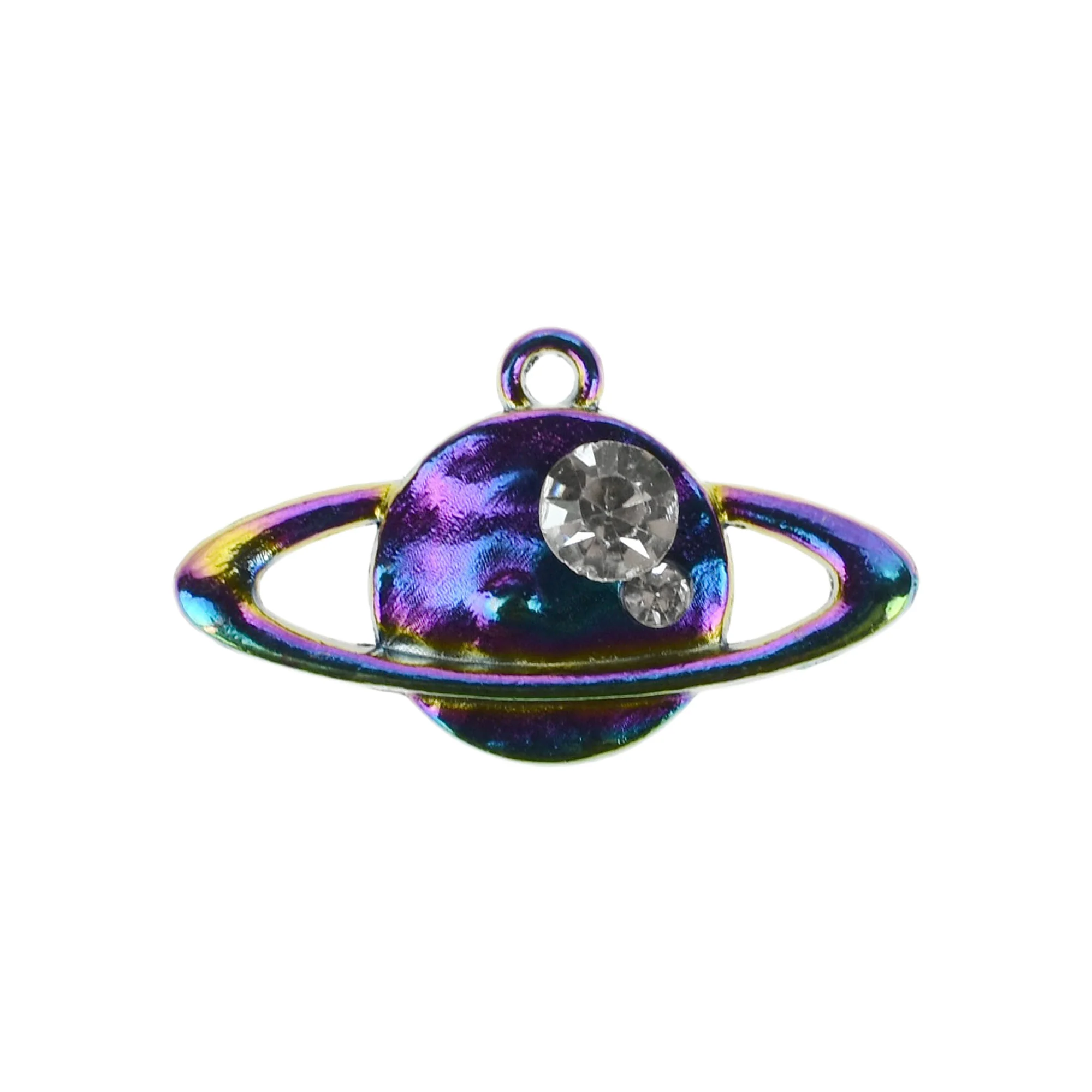 Iridescent Metallic Planets Craft Charms, 1-1/4-inch, 5-piece - Image 3