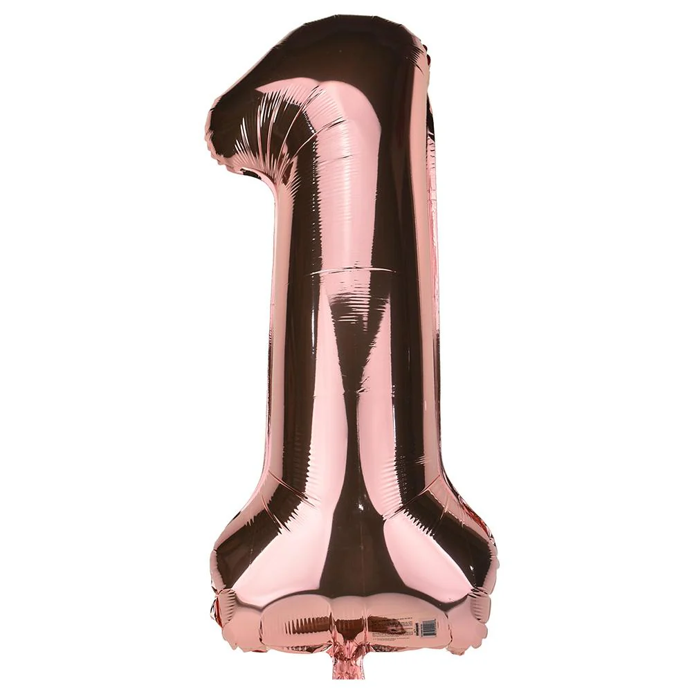 Jumbo Foil Number Balloons, 34-inch, Rose Gold - Image 2