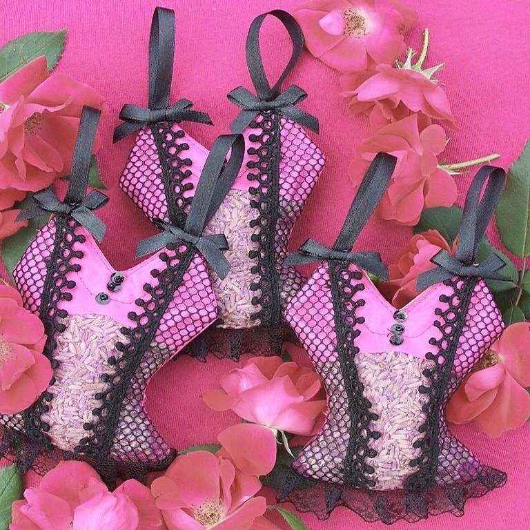 Lingerie Corset Sachet Bags Bridal Shower, 4-1/4-Inch, 12-pack - Image 2