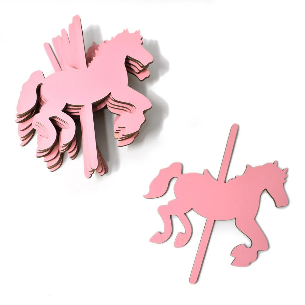 Large Carousel Horse Wooden Baby Favors, 4-3/4-Inch - Image 3