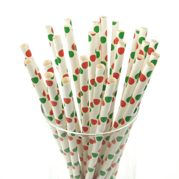 Large Dots Paper Straws, 7-3/4-inch, 25-Piece - Image 9