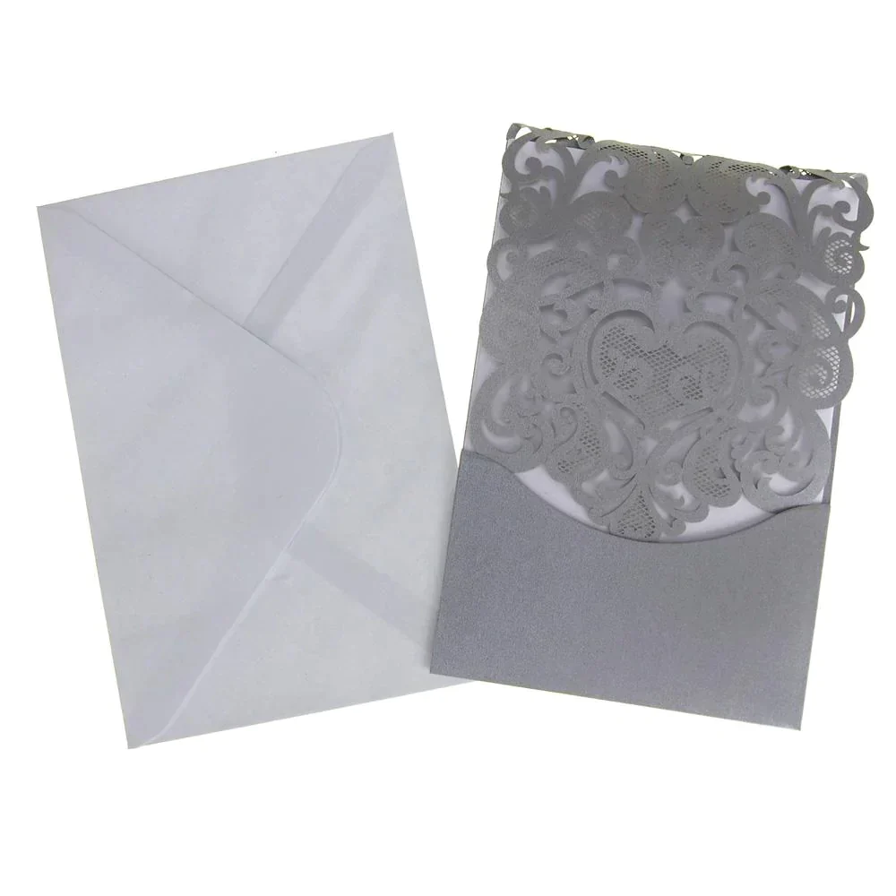 Laser Cut Filigree Accent Blank Invitations, 7-1/4-Inch x 5-Inch, 8-Count - Image 9