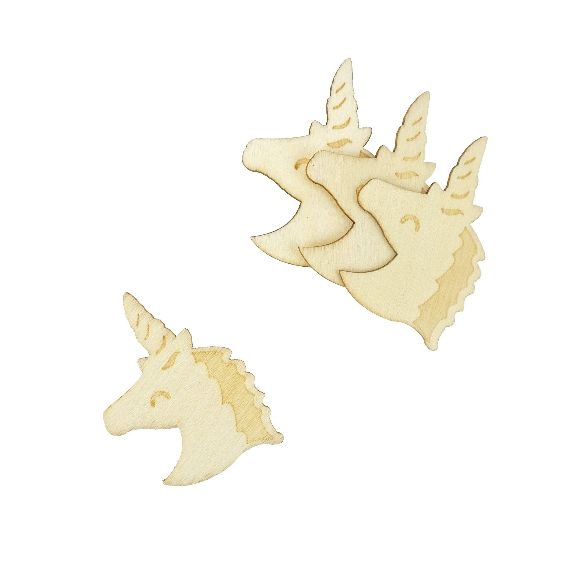 Laser-Cut Wood Shapes, 2-inch, 12-count, Natural - Image 6