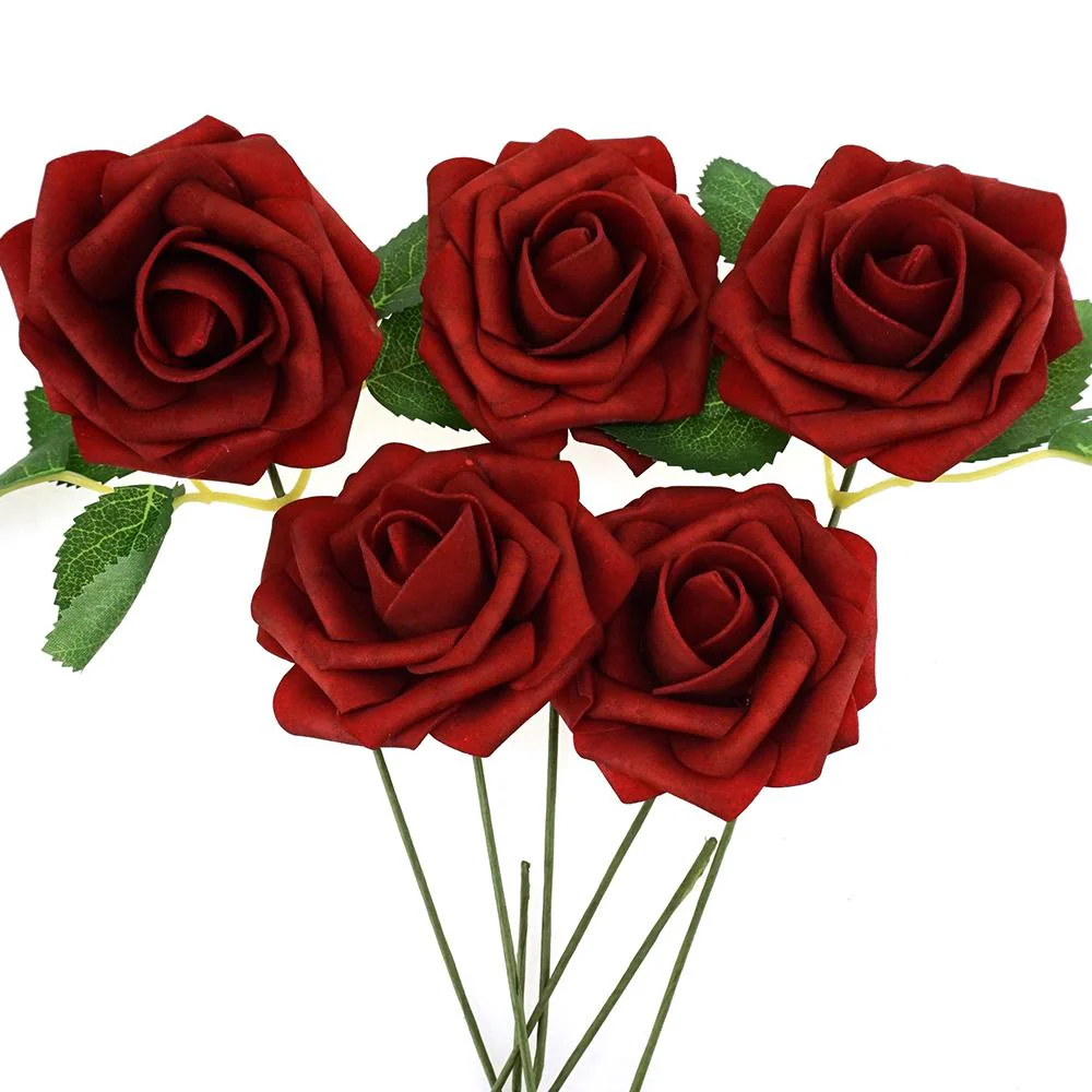 Latex Foam Artificial Rose Stems, 9-1/4-Inch, 25-Count - Image 3