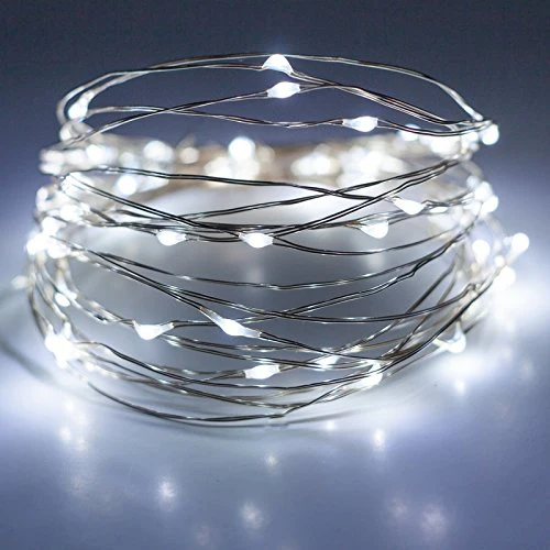 LED Coil Wire String Light Battery Operated, 20 LED, 4-Feet - Image 3