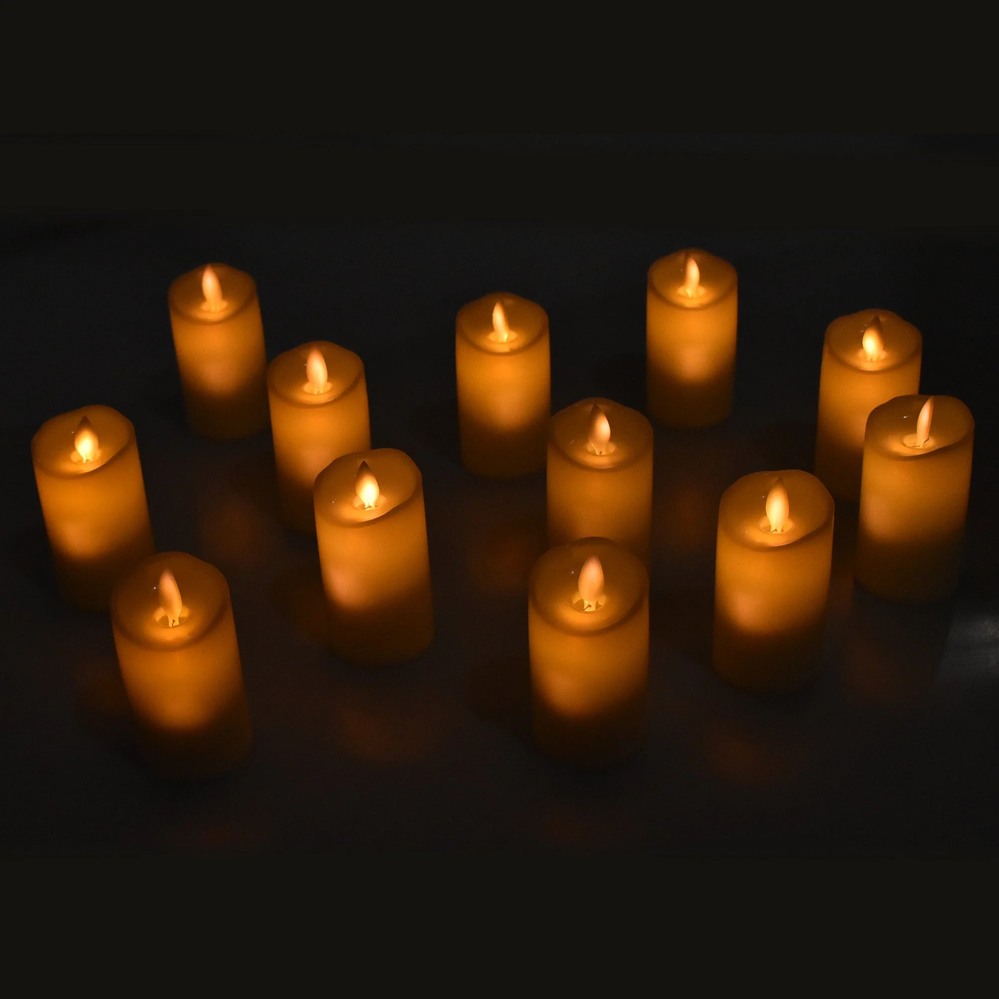 LED Plastic Swinging Flame Candle, 3-1/2-Inch, 12-Count - Image 2