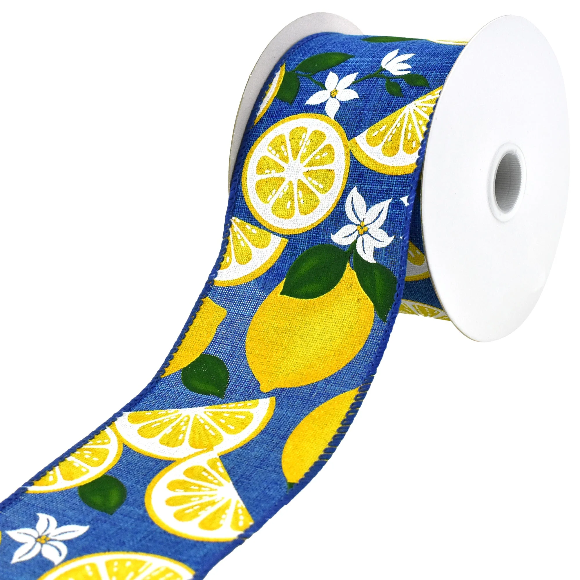 Lemons and Lillies Faux Linen Wired Ribbon, 2-1/2-Inch, 10-Yard - Image 4