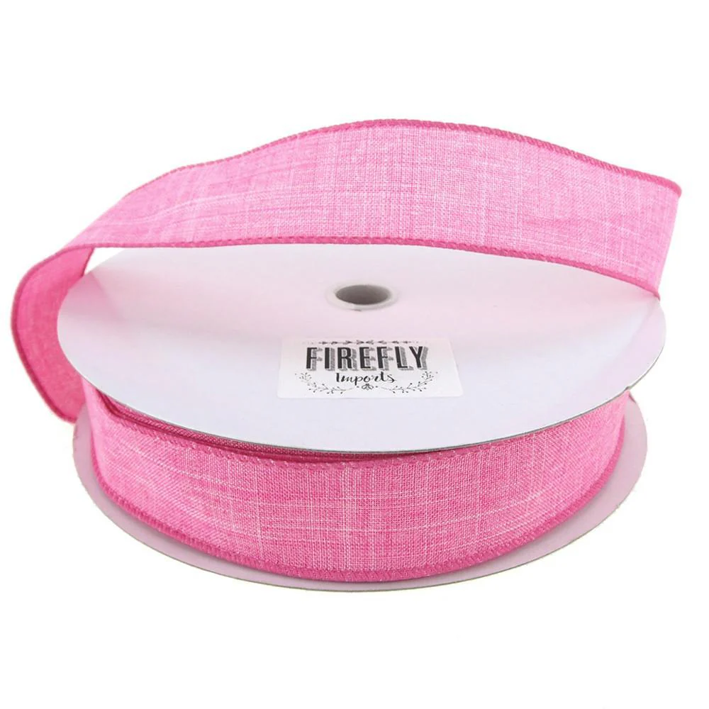 Linen Fabric Ribbon Wired Edge, 1-1/2-Inch, 50 Yards - Image 2