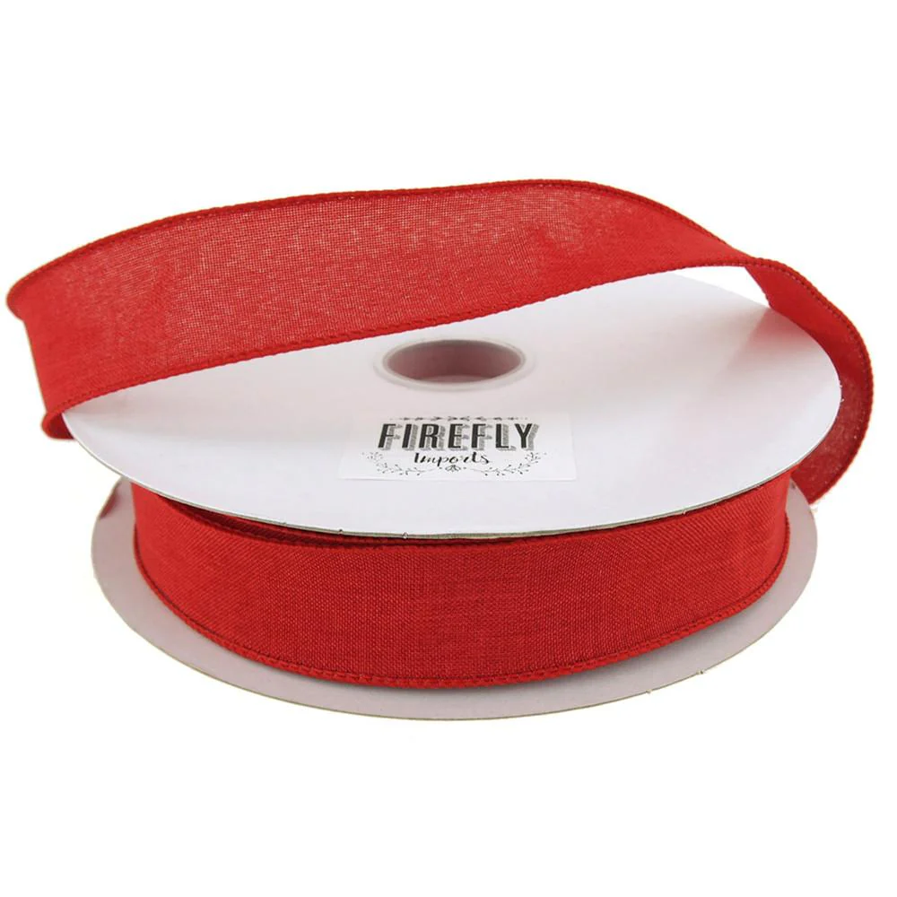 Linen Fabric Ribbon Wired Edge, 1-1/2-Inch, 50 Yards - Image 4