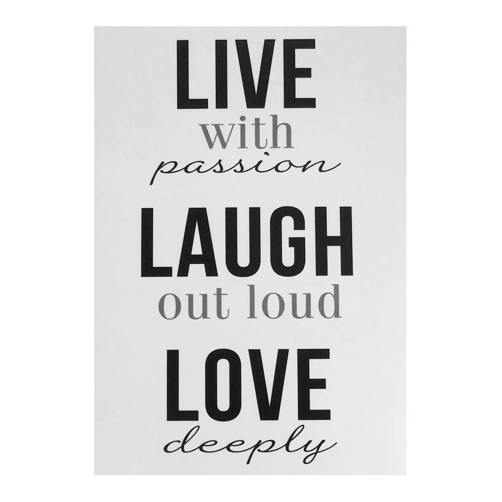 Live Laugh Love Quotes Wall Art Sticker, 12-Inch