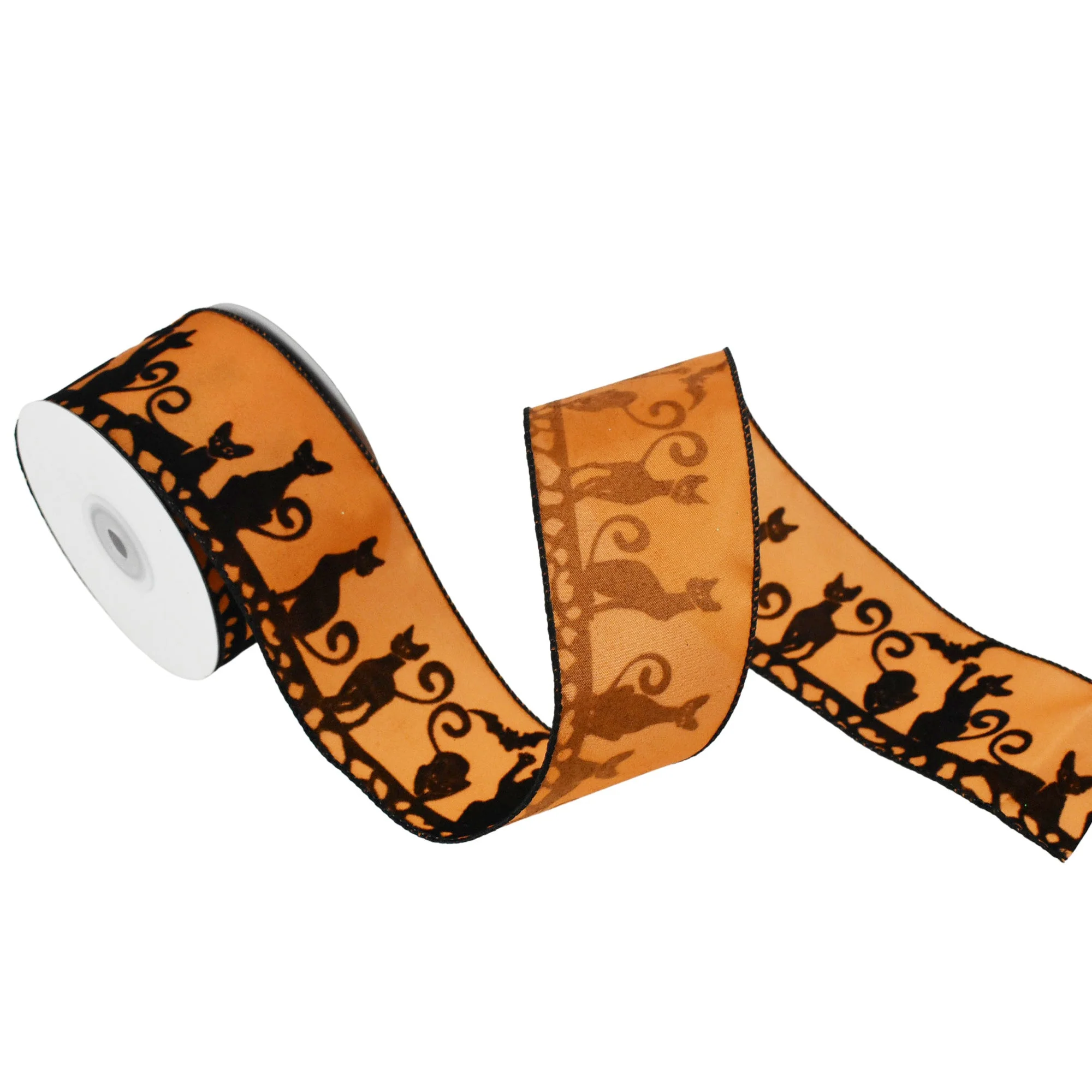 Halloween Magical Black Cats Wired Ribbon, 2-1/2-Inch, 10-Yard - Image 3