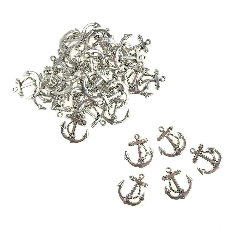 Metal Nautical Anchor Charms, 3/4-Inch, 36-Count - Image 3