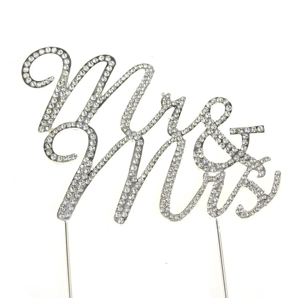Metal Rhinestone Celebration Cake Toppers - Image 2