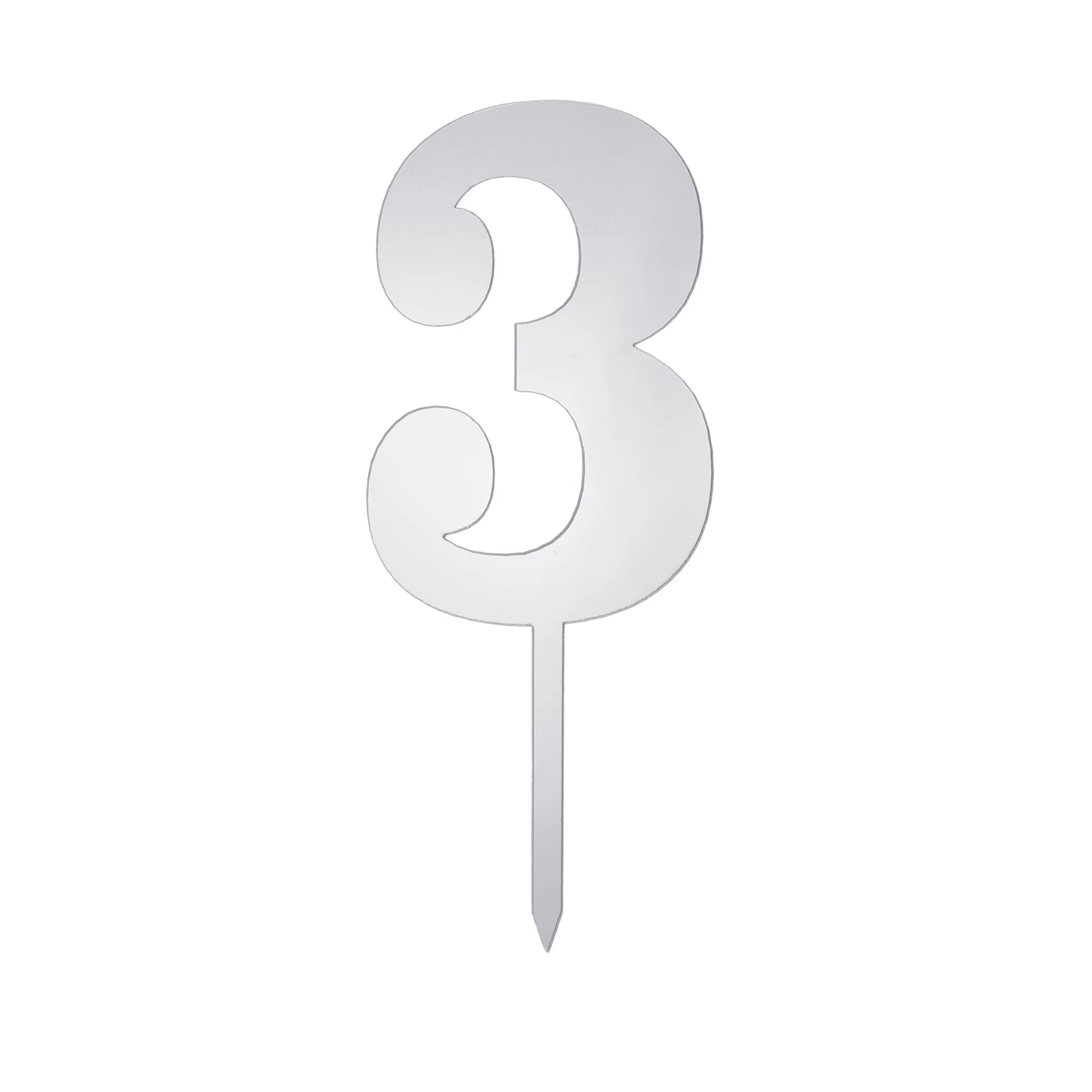 Metallic Acrylic Cake Topper Numbers, 4-1/2-inch - Image 14