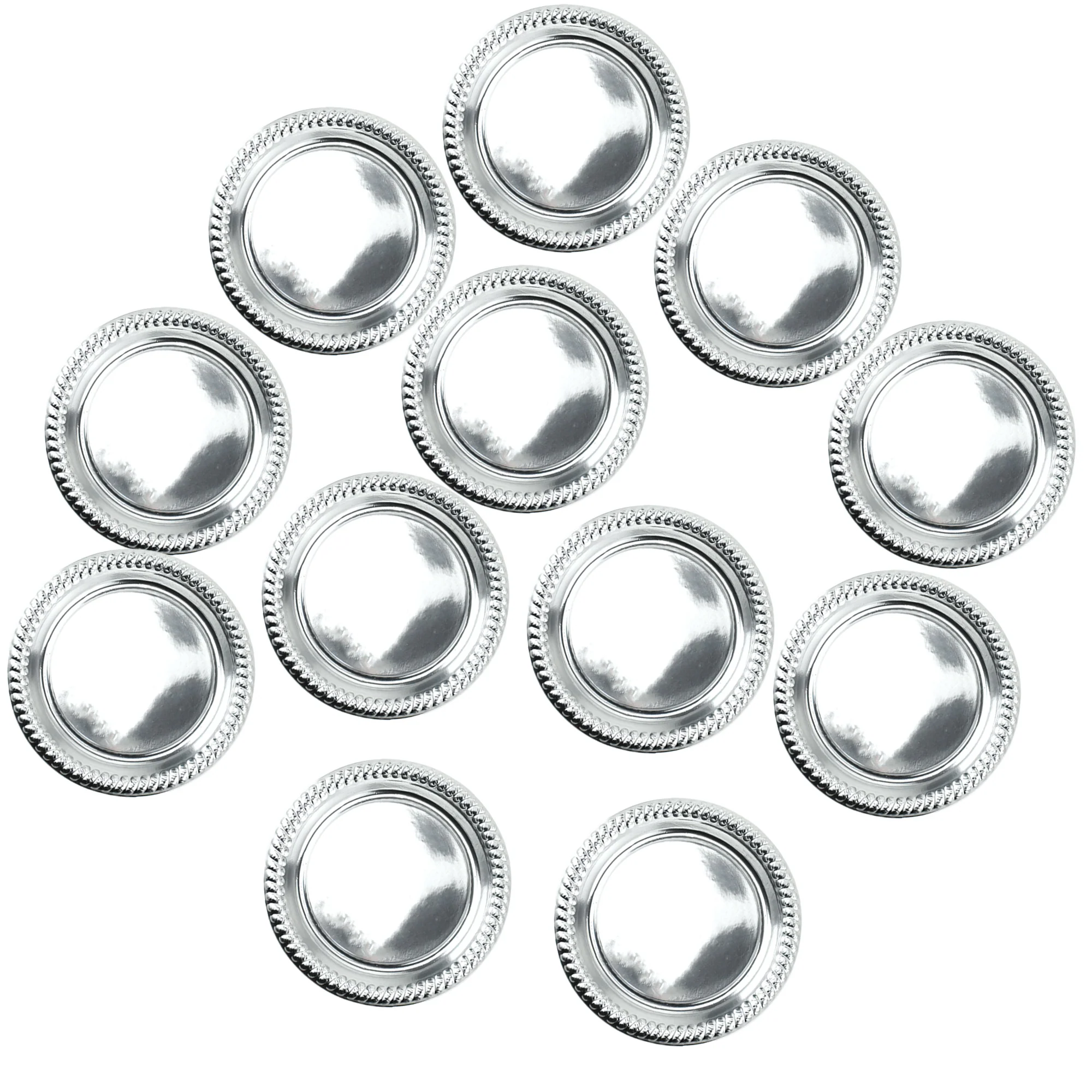 Metallic Braided Edge Disposable Party Plates, 8-1/2-Inch, 12-Count - Image 3