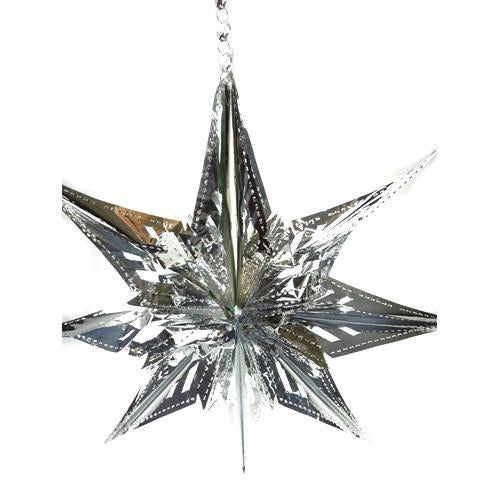 Snowflake Metallic Foil Hanging Decor, 22-inch - Image 3