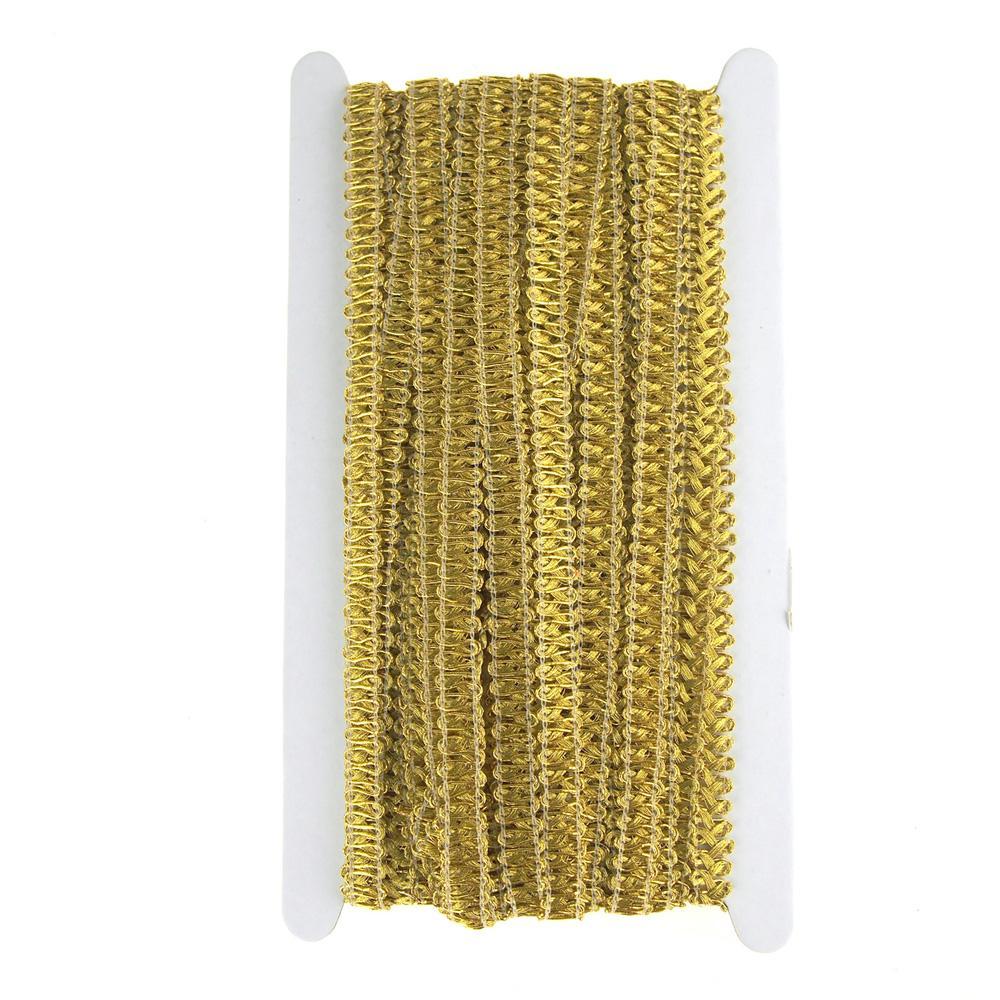Metallic Gimp Weaved Trim, 12mm, 15-Yards - Image 3