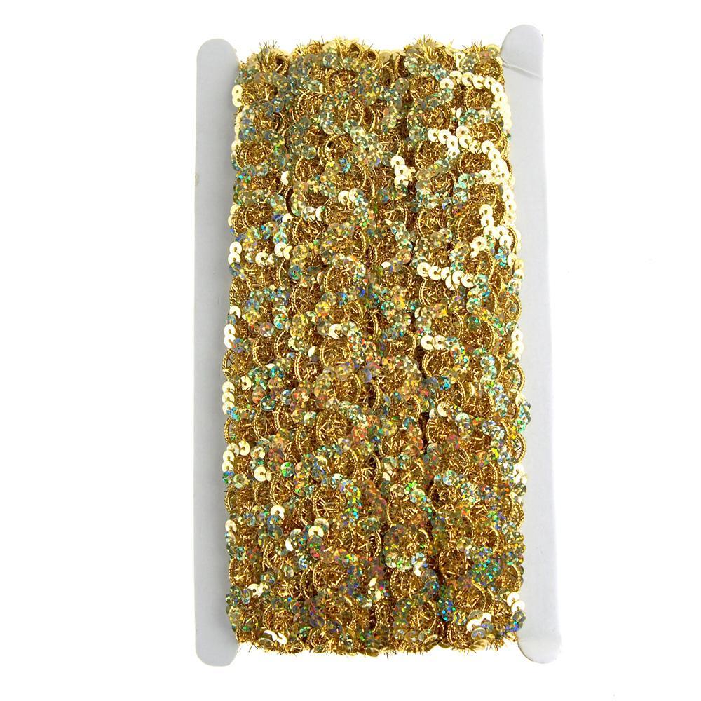 Metallic Sequin Waved Trim, 18mm, 15-Yards - Image 4