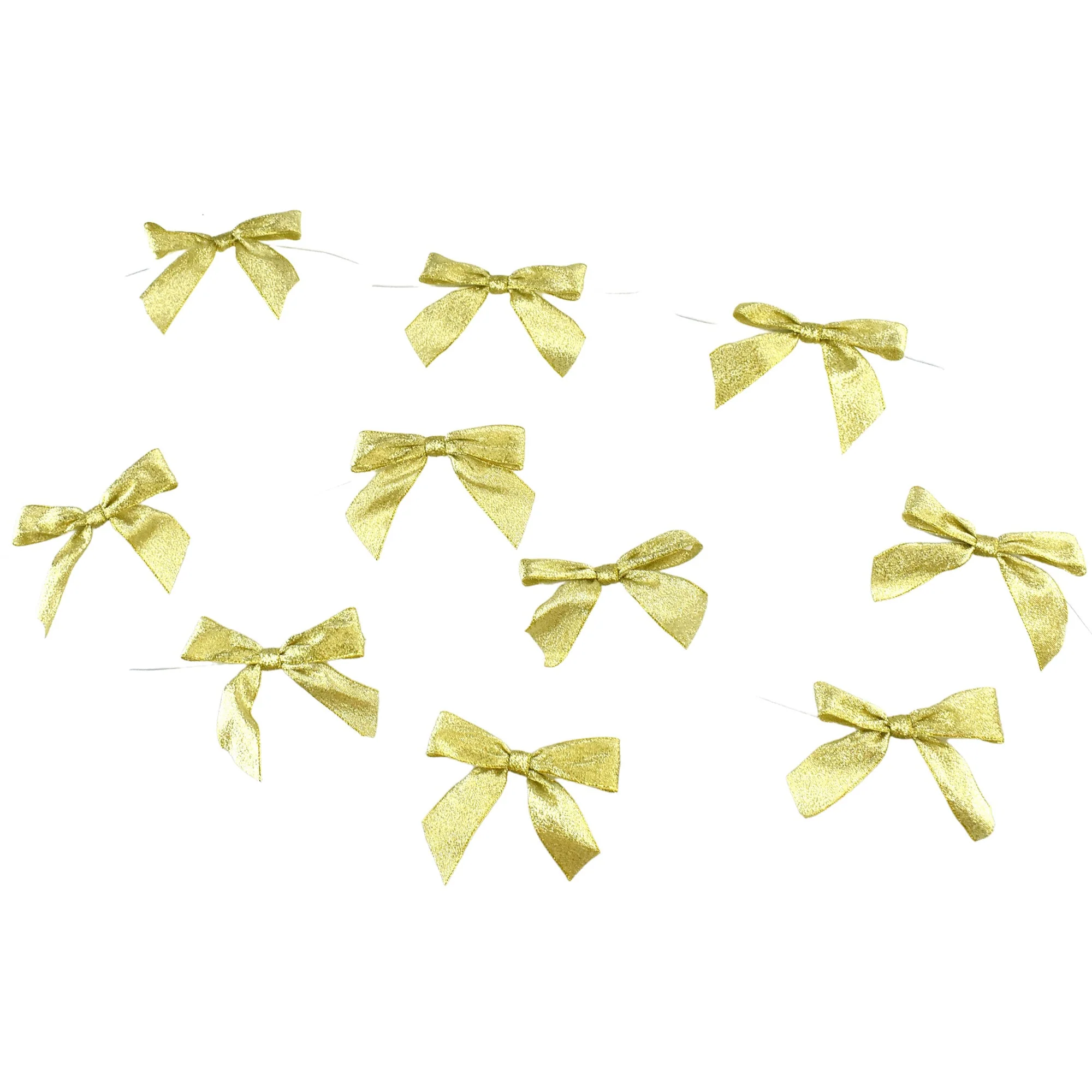 Metallic Shimmer Twist Tie Bows, 3-1/4-Inch, 100-Count - Image 2