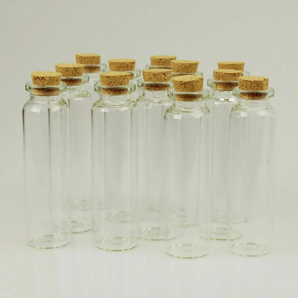 Mini Corked Glass Tube Vial Bottles, 12-count - Image 7