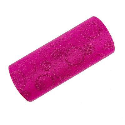 Mixed Glitter Circles Tulle Spool, 6-inch, 25-yard - Image 2
