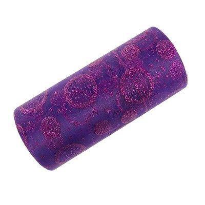 Mixed Glitter Circles Tulle Spool, 6-inch, 25-yard - Image 5