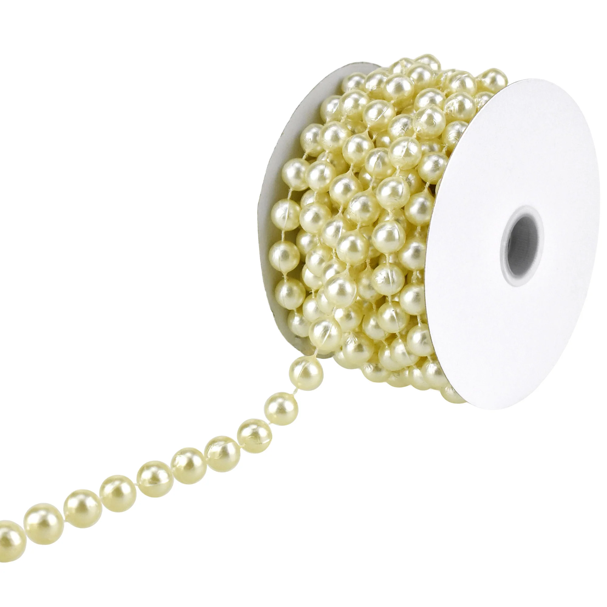 Plastic MOT Pearls Garland Ribbon, 10mm, 6 Yards - Image 6