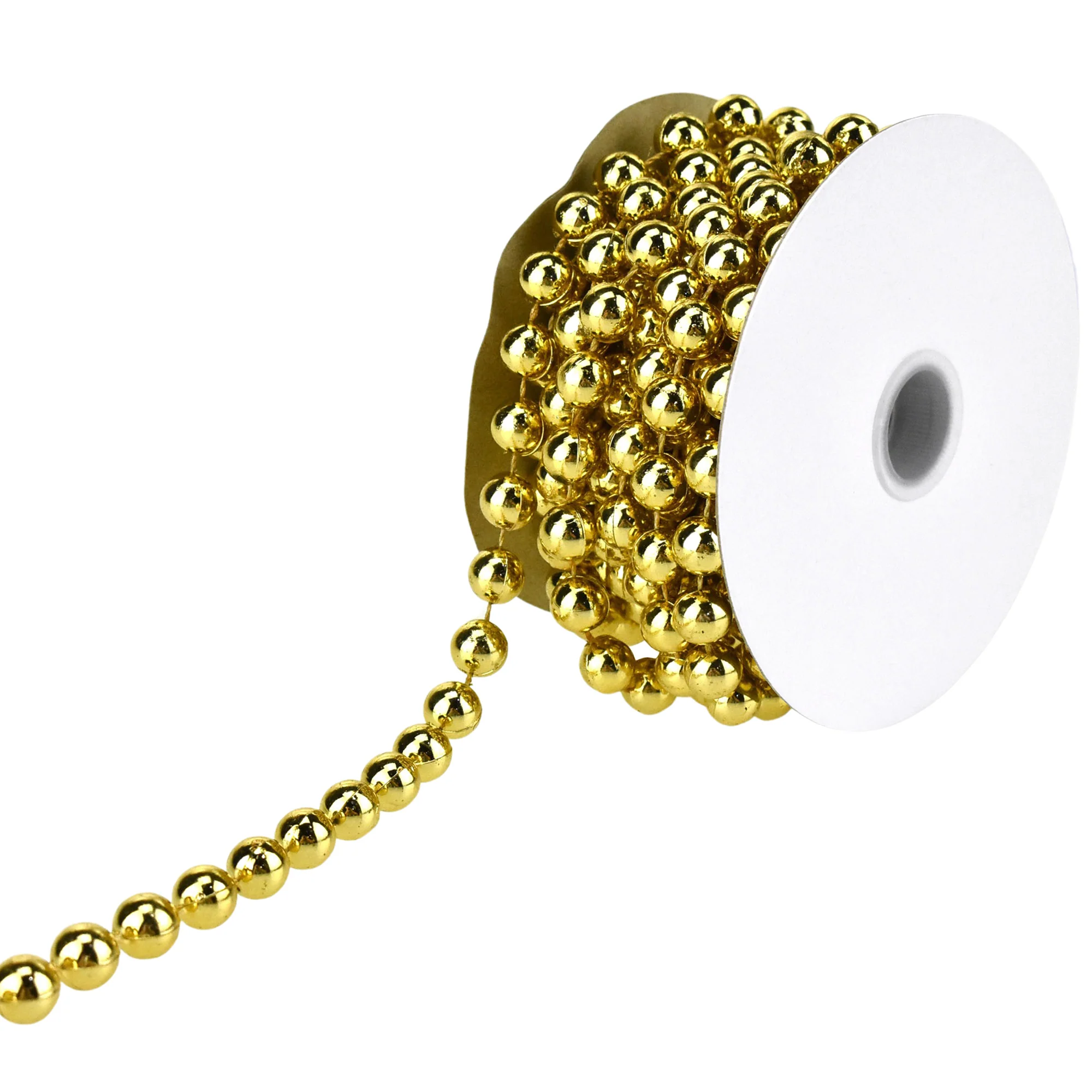 Plastic MOT Pearls Garland Ribbon, 10mm, 6 Yards - Image 9