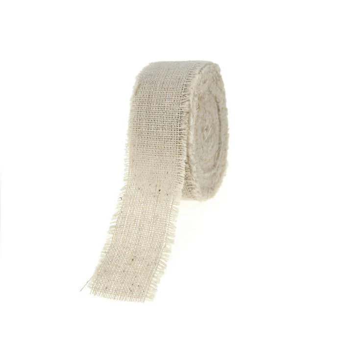 Natural Linen Ribbon Fringe Edge, 5 Yards - Image 2