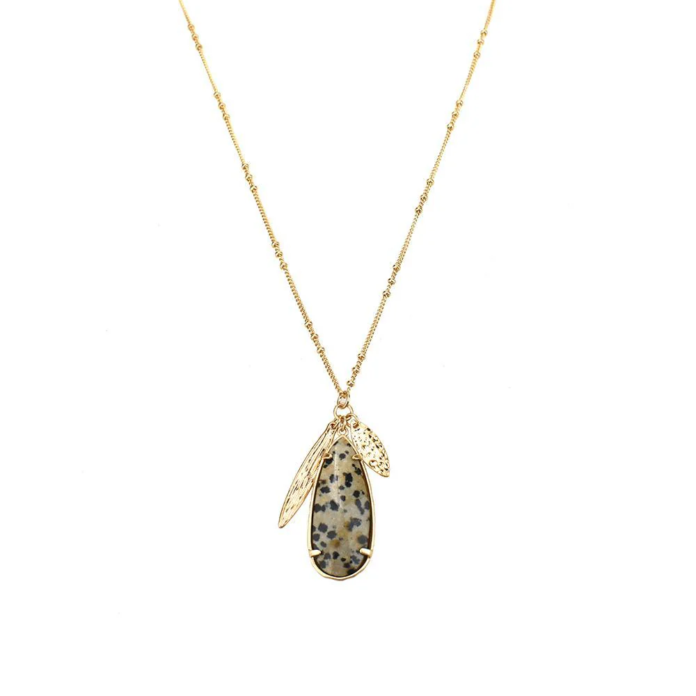 Natural Stone Pendant Necklace, 17-Inch - Image 2
